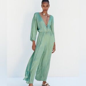 Zara wrinkled effect jumpsuit